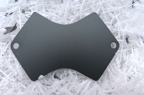 Eloxiertes Schild, geschwungen, 61x44mm, grau