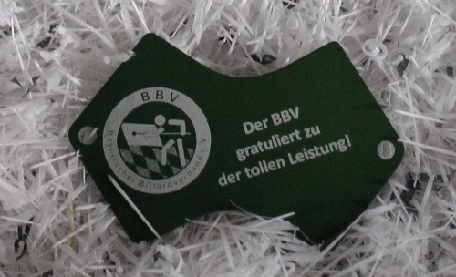 Eloxiertes Schild, geschwungen, 61x44mm, grün