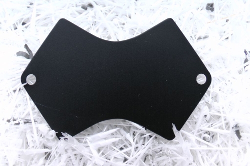 Eloxiertes Schild, geschwungen, 61x44mm, schwarz