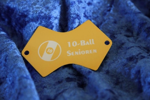 Eloxiertes Schild, geschwungen, 61x44mm, orange