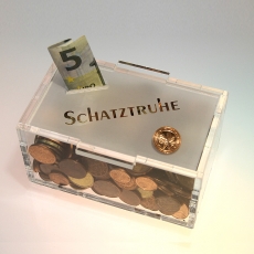 Acrylbox für Geldgeschenke Größe: 13x7,8x6,8cm (ohne Gelddekor)