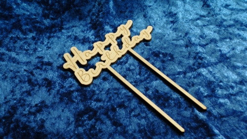 Cake Topper &quote;Happy Birthday&quote;