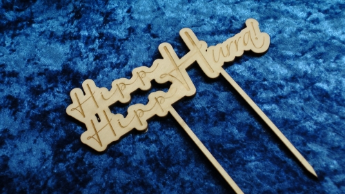 Cake Topper &quote;Hipp Hipp Hurra&quote;