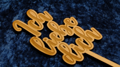 Cake Topper &quote;Ich liebe dich&quote;