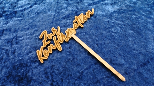 Cake Topper &quote;Zur Konfirmation&quote;