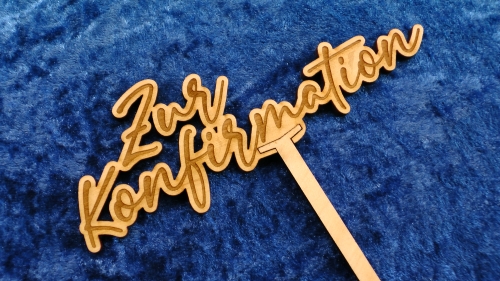 Cake Topper &quote;Zur Konfirmation&quote;