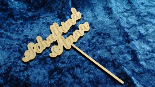 Cake Topper &quote;Schulkind + Einschulungsjahr&quote;