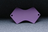 Eloxiertes Schild, geschwungen, 61x44mm, violett